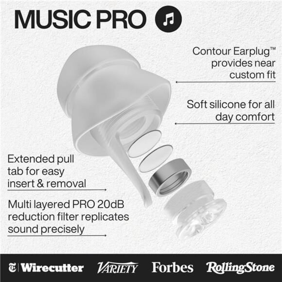 Music PRO - Concert Ear Plugs - Earplugs for Noise Reduction - High Fidelity - Picture 2 of 7
